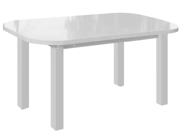 TIFFANY 1 stół rozkładany 80x150-190 biały połysk, owal